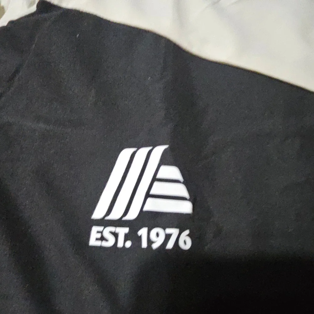 Aldi Gear Windbreaker Jacket Women XL Black White Colorblock Full Zip Logo NWT